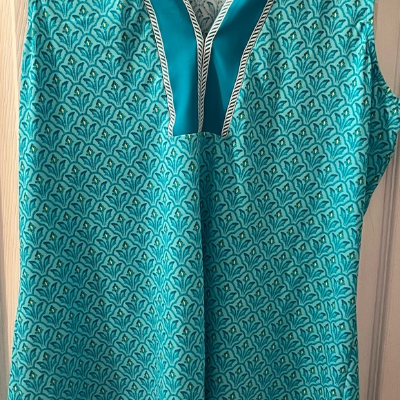 Cabana Life Talbots Turquoise Sleeveless Tunic Dress - Picture 1 of 5